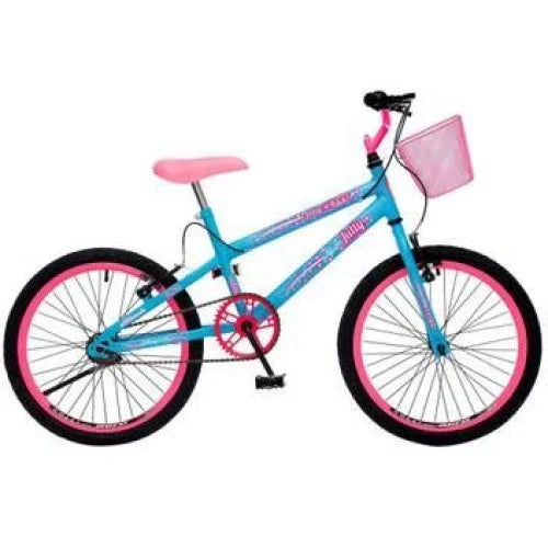 Bicicleta Infantil Aro 20 Colli July Freio V-Brake 1 Marcha Cestinha - Azul Champagne