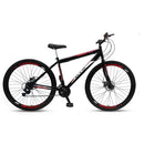 Bicicleta Aro 29 Freio a Disco 21 Marchas Preto e Vermelho