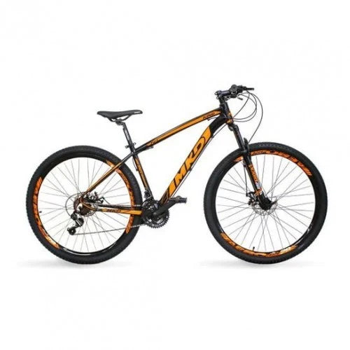 Bicicleta Aro 29 mkd King 21v Câmbios Shimano Freio a Disco Preto e Laranja