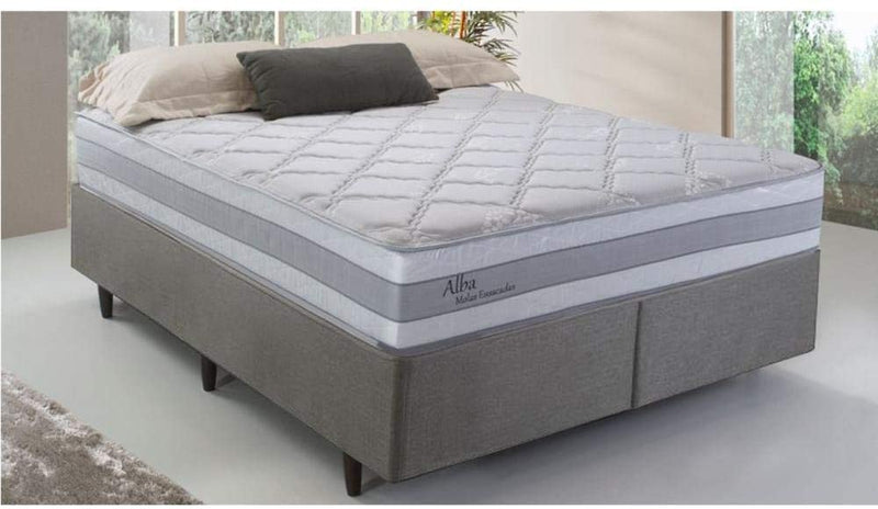 Cama Box King Herval Alba, Molas Ensacadas, 193 cm