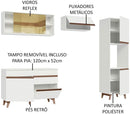 Cozinha Completa Madesa Reims Xa250003 com Armário e Balcão - Branco
