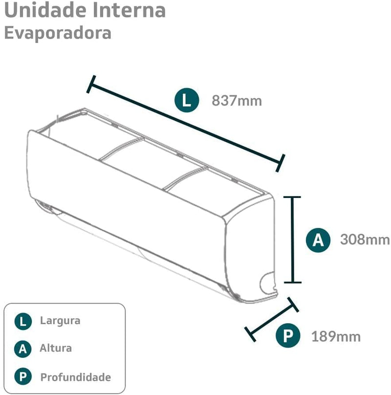 Ar-Condicionado Split HW LG Dual Inverter Voice 12.000 BTUs Só Frio 220V