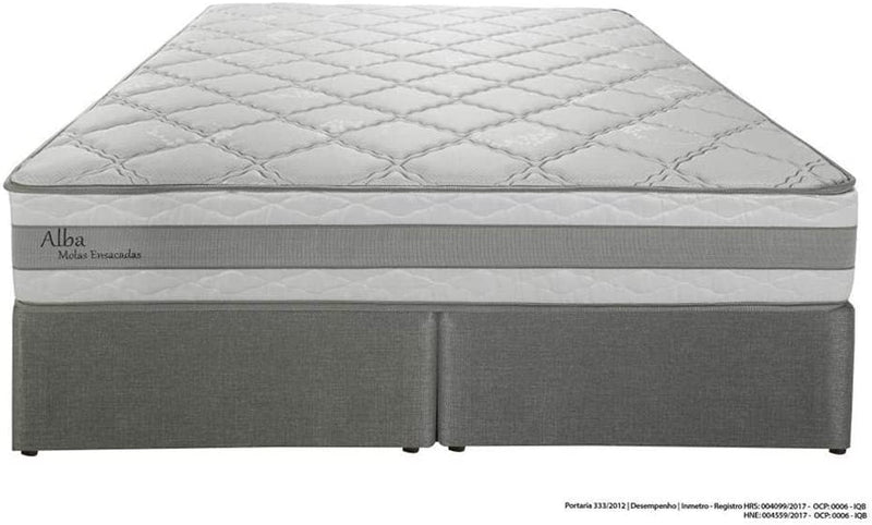 Cama Box King Herval Alba, Molas Ensacadas, 193 cm
