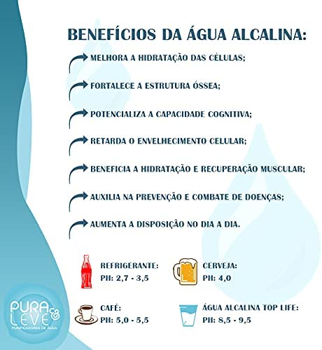 Purificador Agua Ozonizada Alcalina Ionizada Top Life - 127V (Prata)