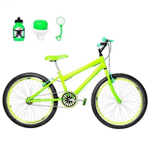 Bicicleta Infantil Masculina Aro 24 Aero Verde Claro