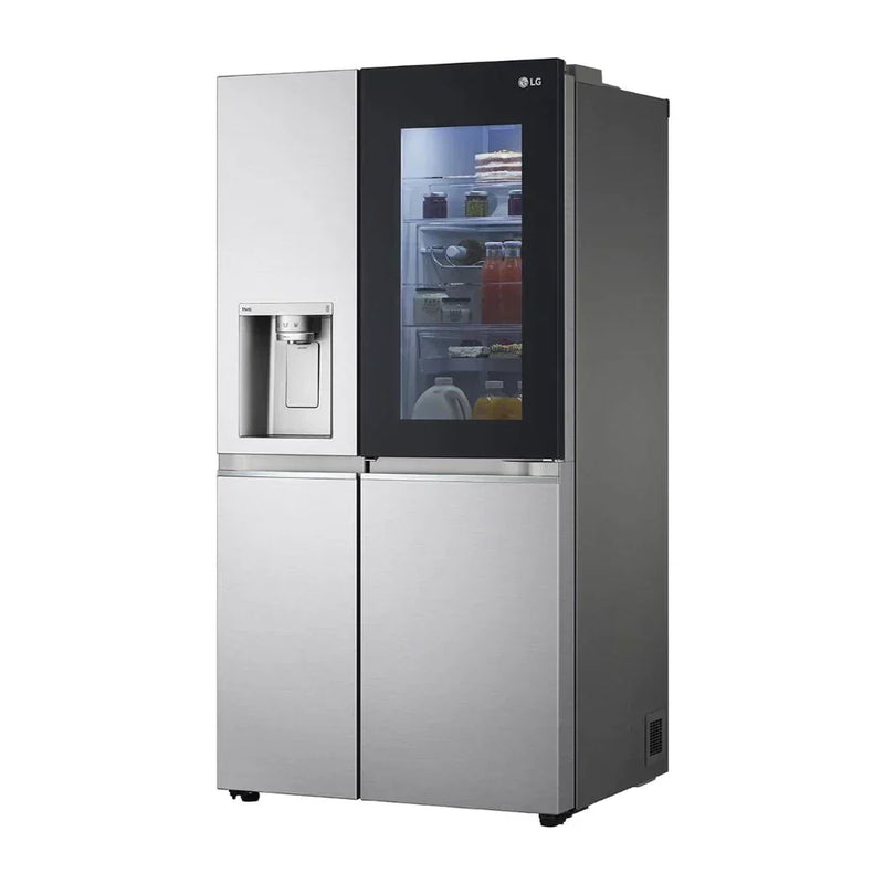 Geladeira Instaview Craft Ice Uvano Side By Side 598l, Inverter, Thinq, Aço Escovado 127v Gcx257cshs