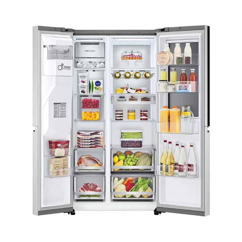 Geladeira Instaview Craft Ice Uvano Side By Side 598l, Inverter, Thinq, Aço Escovado 127v Gcx257cshs