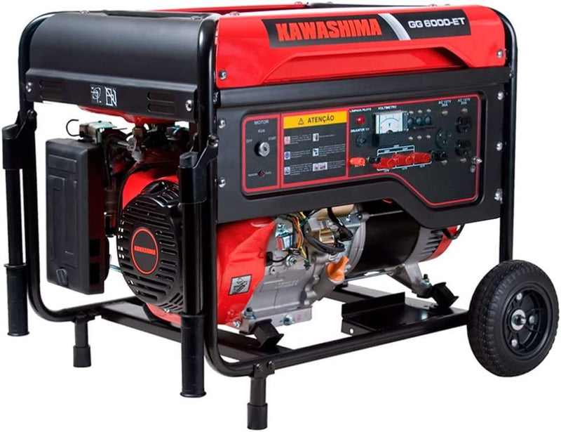 Gerador de Energia à Gasolina Trifásico 220V 6000w GG 6000 Kawashima