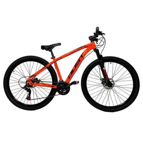 Bicicleta Aro 29 24V Bike mtb dust Freio Disco e Suspensão Laranja