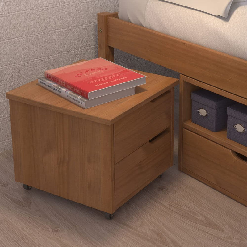 Cama Queen Multifuncional Madeira Maciça 6 Gavetas Charme Inter Link Amendoa