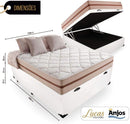 Cama Box Com Baú Casal + Colchão De Molas Ensacadas - Anjos - Classic 22x188x138cm