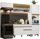 Cozinha Completa Madesa Reims 250004 com Armário e Balcão - Branco