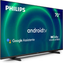 PHILIPS Android TV 70" 4K 70PUG7406/78, Google Assistant Built-in, Comando de Voz, Dolby Vision/Atmos, VRR/ALLM, Bluetooth 5.0