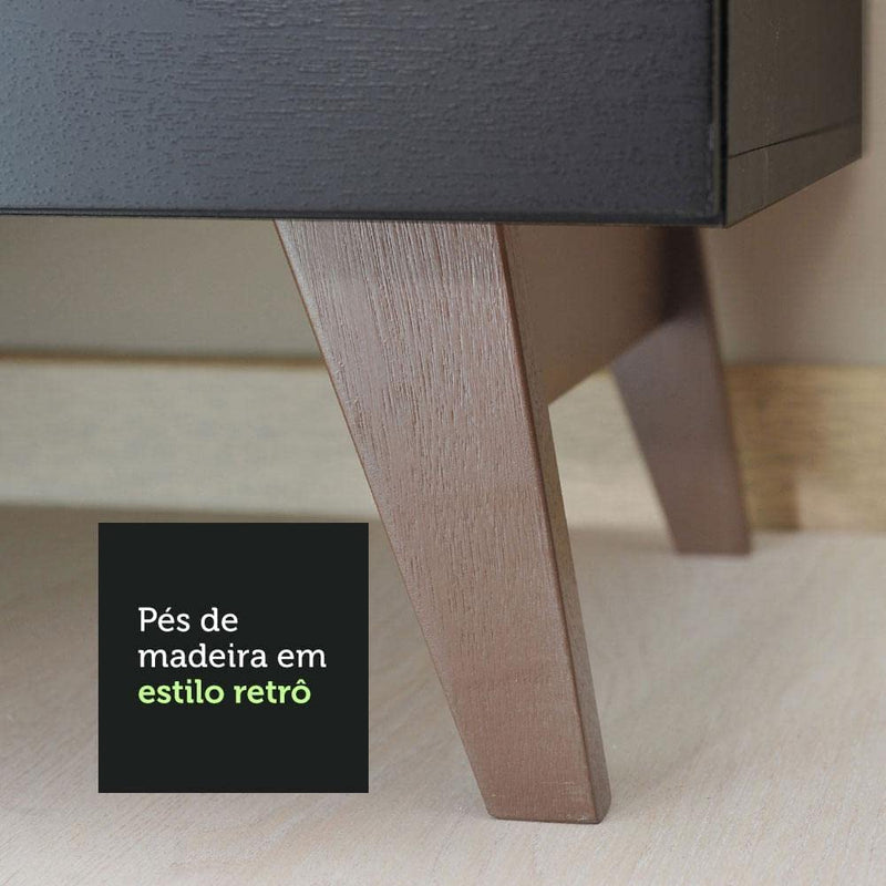 Cozinha Completa Madesa Reims Xc260001 com Armário, Balcão e Tampo - Preto