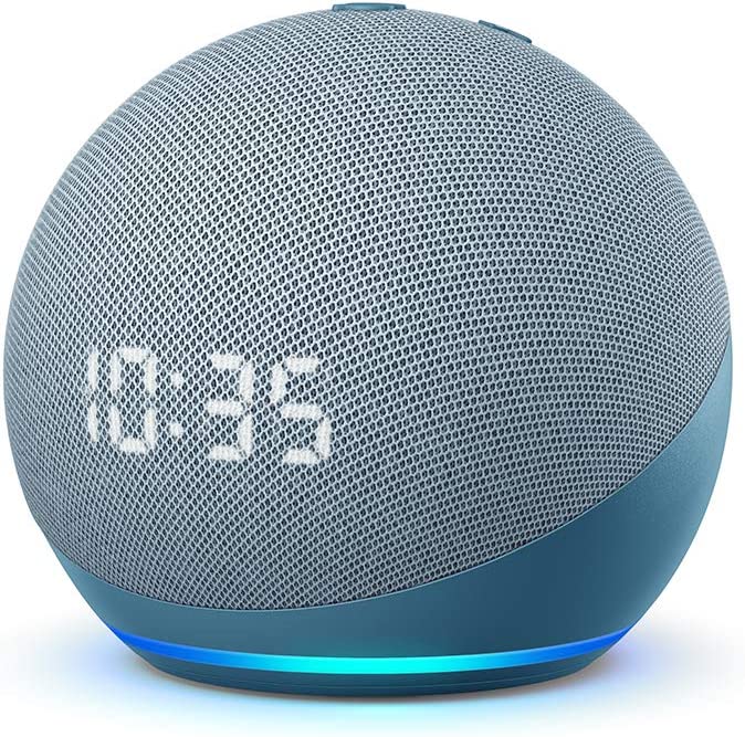 Echo Dot (4ª geração): Smart Speaker com Relógio e Alexa - Cor Azul