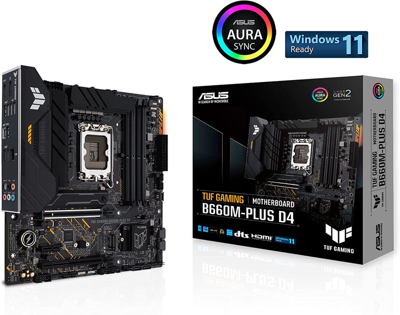 PLACA MAE (INTEL) ASUS B660M-PLUS D4 TUF GAMING DDR4 LGA1700 12° GERACAO
