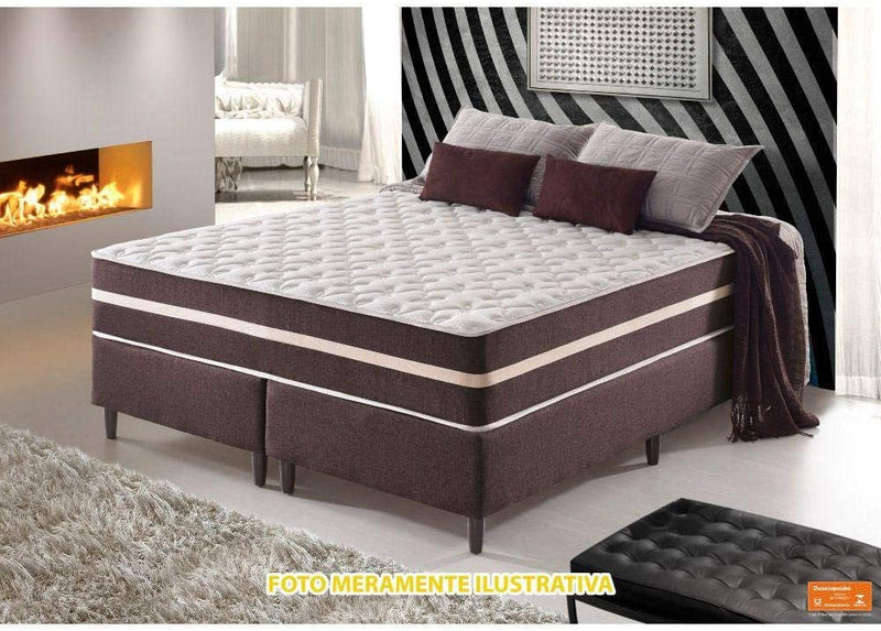 Cama Box Casal + Colchão De Molas - Anjos - Classic Superlastic 138cm