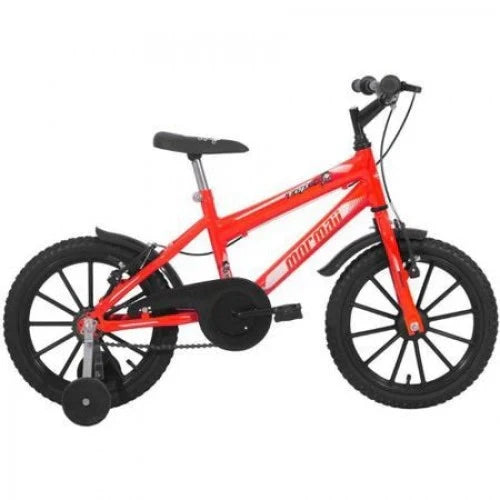 Bicicleta Infantil Aro 16 Mormaii Top Lip Freio V-Brake Quadro 12" - Laranja Neon