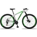 Bicicleta Aro 29 DROPP Aluminum 21 Marchas Freio a Disco Branco e Verde 21