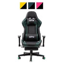 Cadeira Gamer Reclinável e Giratória com Apoio Retrátil para Pés e braço 2D Rosa e Preta GT17 – DPX