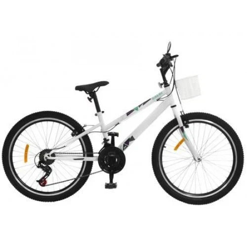 Bicicleta Infantil Aro 24 Caloi Ceci 21 Marchas Freio V-Brake - Branco