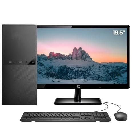 Computador Completo Intel Dual Core 4GB HD 500GB Monitor 19.5" HDMI Full HD Áudio 5.1 canais Skill DC
