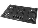 Cooktop a Gás 5 Bocas Built Soft Bivolt Automático Preto
