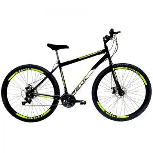 Bicicleta Aro 29 Freio a Disco 21 Marchas Preto e Amarelo Li