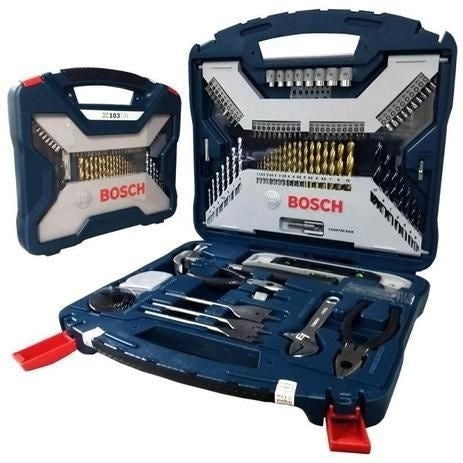 Estojo Kit Jogo de Ferramentas com 103 Peças X-Line X103TiN Bosch