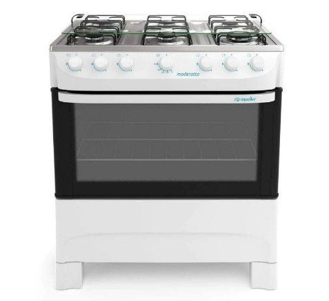 Fogão 6 Bocas Moderatto Acendimento Manual Branco - Mueller