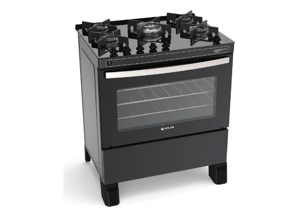 Fogão Agile Glass 5 Bocas Preto Atlas