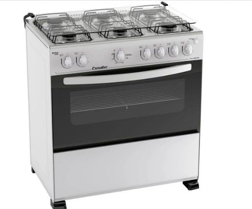 Fogão De Piso Esmaltec 6 Bocas Acendimento Automático Veneza