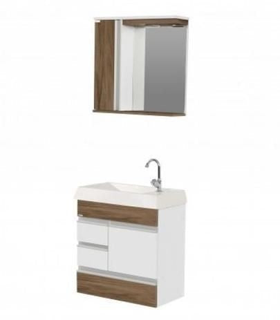 Gabinete e Espelheira Rorato Napole Nogal 59,5