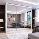 Guarda-Roupa Casal 3 portas Correr Florida 4 Gavetas Branco,Espresso Expresso Móveis MDP