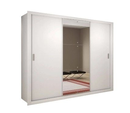 Guarda Roupa Casal Veneza Luxo Com 3 Portas Rufato - Branco