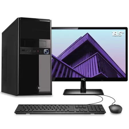 Computador Desktop Completo Quantum Intel Core i3 6GB HD 500GB Monitor 19.5" HDMI LED com mouse e teclado