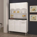 Kit Cozinha Itatiaia Rose - 6 Portas 1 Gaveta Branco