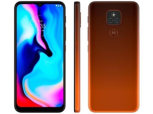 Smartphone Motorola E7 Plus 64GB 4G Wi-Fi Tela 6.5'' Dual Chip 4GB RAM Câmera Dupla + Selfie 8MP - Bronze Âmbar