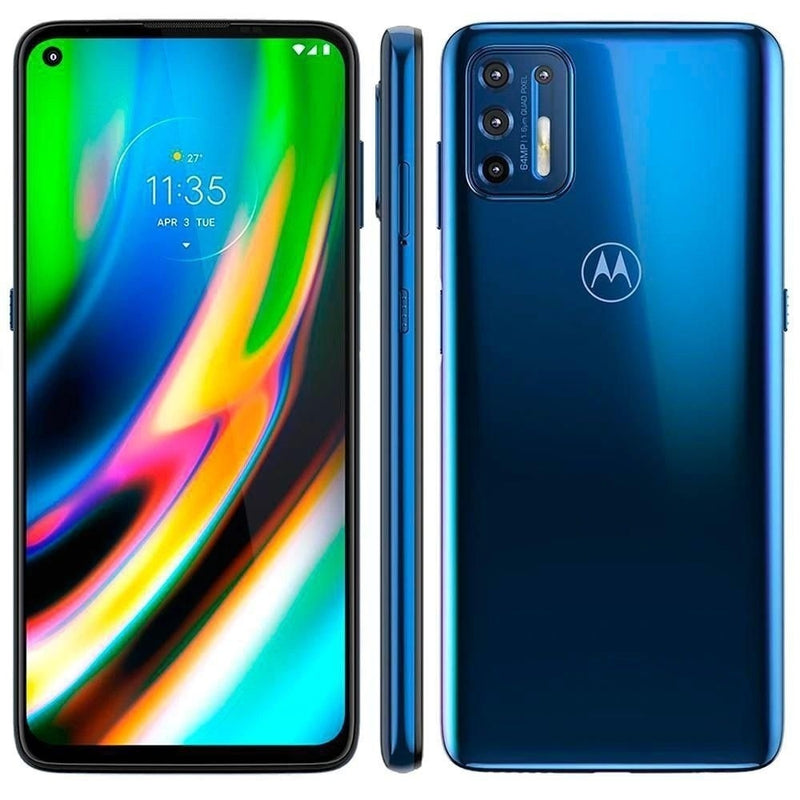 Smartphone Motorola G9 Plus 128GB 4G Wi-Fi Tela 6.8'' Dual Chip 4GB RAM Câmera Quádrupla + Selfie 16MP - Azul Índigo