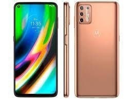 Smartphone Motorola G9 Plus 128GB 4G Wi-Fi Tela 6.8'' Dual Chip 4GB RAM Câmera Quádrupla + Selfie 16MP - Ouro Rosê