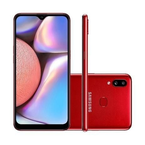 Smartphone Samsung Galaxy A10s 32GB 4G Wi-Fi Tela 6.2'' Dual Chip 2GB RAM Câmera Dupla + Selfie 8MP - Vermelho